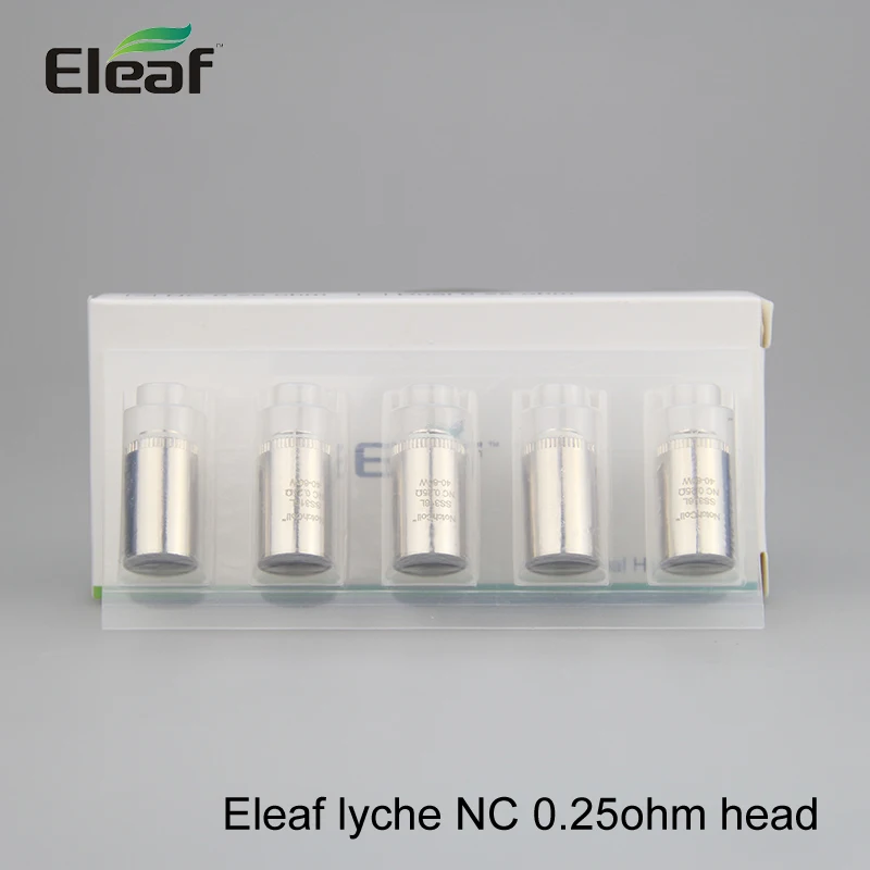 

5pcs/lot Original Eleaf LYCHE Atomizer Coils Dual SS316/NC 0.25ohm Resistance E cigarette Head for Eleaf lyche Vaporizer Tank