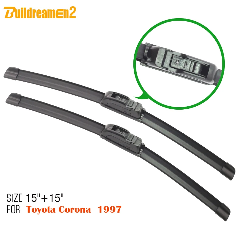 

Buildreamen2 Car Soft Rubber Windshield Wiper Blade For Toyota Corona 1977 Bracketless Windscreen Wiper 2 Pieces