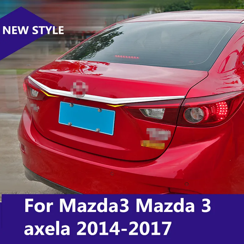 

For Mazda3 Mazda 3 axela 2014-2017 Rear Trunk Tailgate Trim Door Molding Garnish Bezel Cover Car accessories