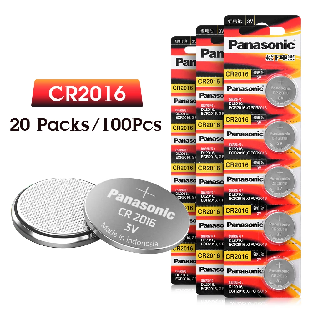 

100pc button CR2016 BR2016 DL2016 LM2016 KCR2016 ECR2016 Panasonic 3v battery control toy car lithium battery for watches