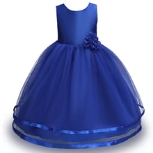 От 3 до 12 лет, вечерние платья для девочек длинное платье детское платье с бантом и цветочным рисунком Одежда для девочек с цветочным рисунком, robe enfant, торжественное свадебное платье для девочек