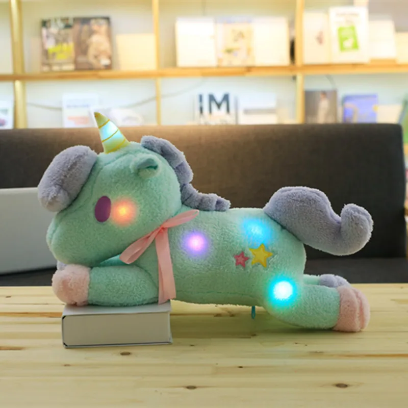 Miaoowa 55cm Cute Light Colorful Unicorn Plush Toy Staffed Luminous Pillow Home Furnishing Decoration Valentine's Gift for Girls Miaoowa 55cm Cute Light Colorful Unicorn Plush Toy Staffed Luminous Pillow Home Furnishing Decoration Valentine's Gift for Girls