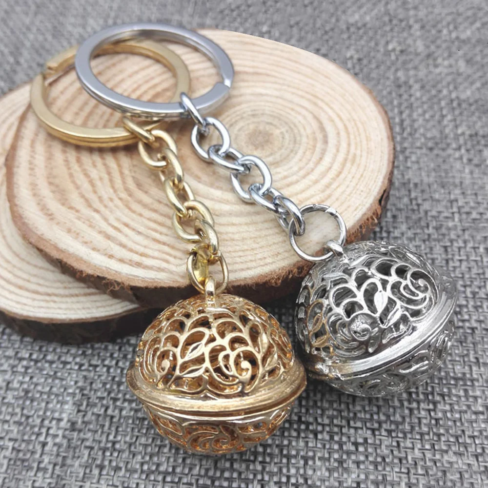

LEEPEE Interior Accessories Gift For Friend Creative Car Keyring Auto Accessories Gold Silver Bell Keychain Key Holder