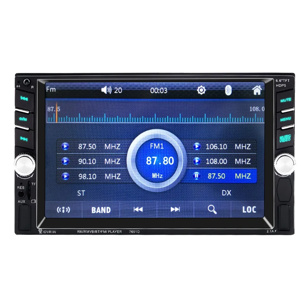 2 din 6 ''lcd сенсорный экран 12V Авторадио Автомагнитола bluetooth Камера заднего вида