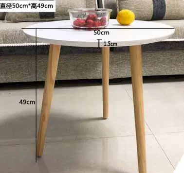 Simple creative modern solid wood mini coffee table living room coffee table tea table round /triangle home furniture
