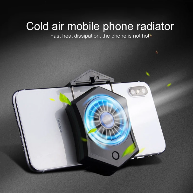 

Mobile Phone Cooler Fan Holder Cooling Pad Gamepad Game Gaming Shooter Mute Radiator Controller Heat Sink Universal Port