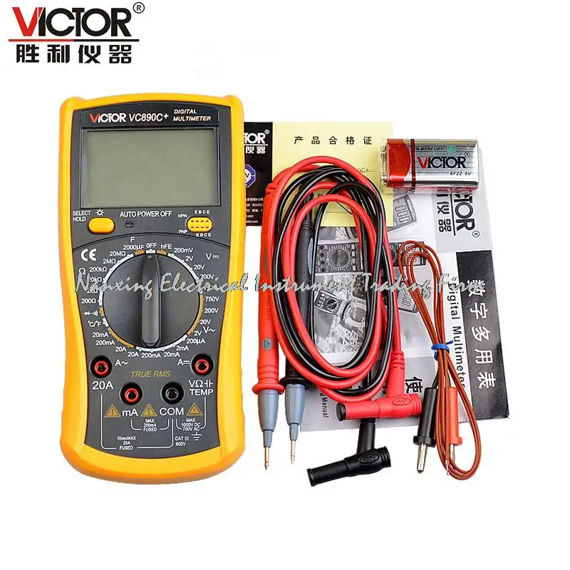 

Fast arrival VICTOR VC890C + Digital Multimeter True RMS Multimeter 2000UF Capacitor Measurement
