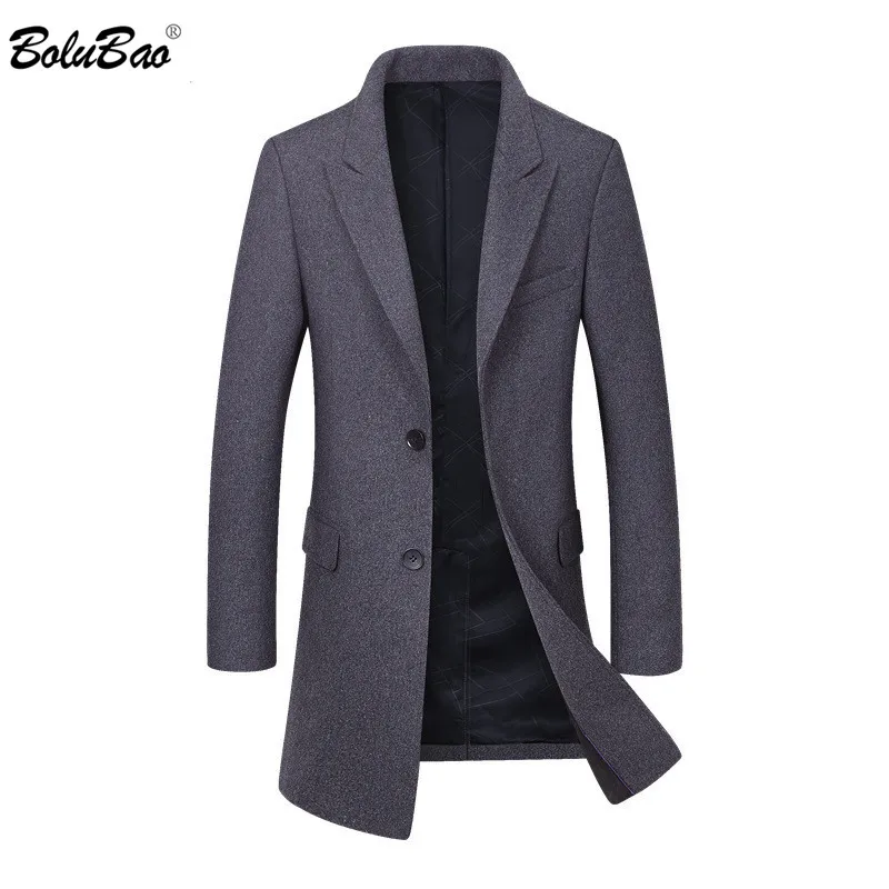 BOLUBAO Brand Men Wool Coat Men's Fashion Solid Color Casual Slim Fit Overcoat Winter New Comfortable Wool Blends Coats Male BOLUBAO Brand Men Wool Coat Men's Fashion Solid Color Casual Slim Fit Overcoat Winter New Comfortable Wool Blends Coats Male