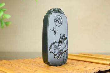 

Hetian Yuta Qingqing Zhenglian Mingyu Brand Hetian Jade Lotus Pendant Hetian Fine Material Pendant hp302#