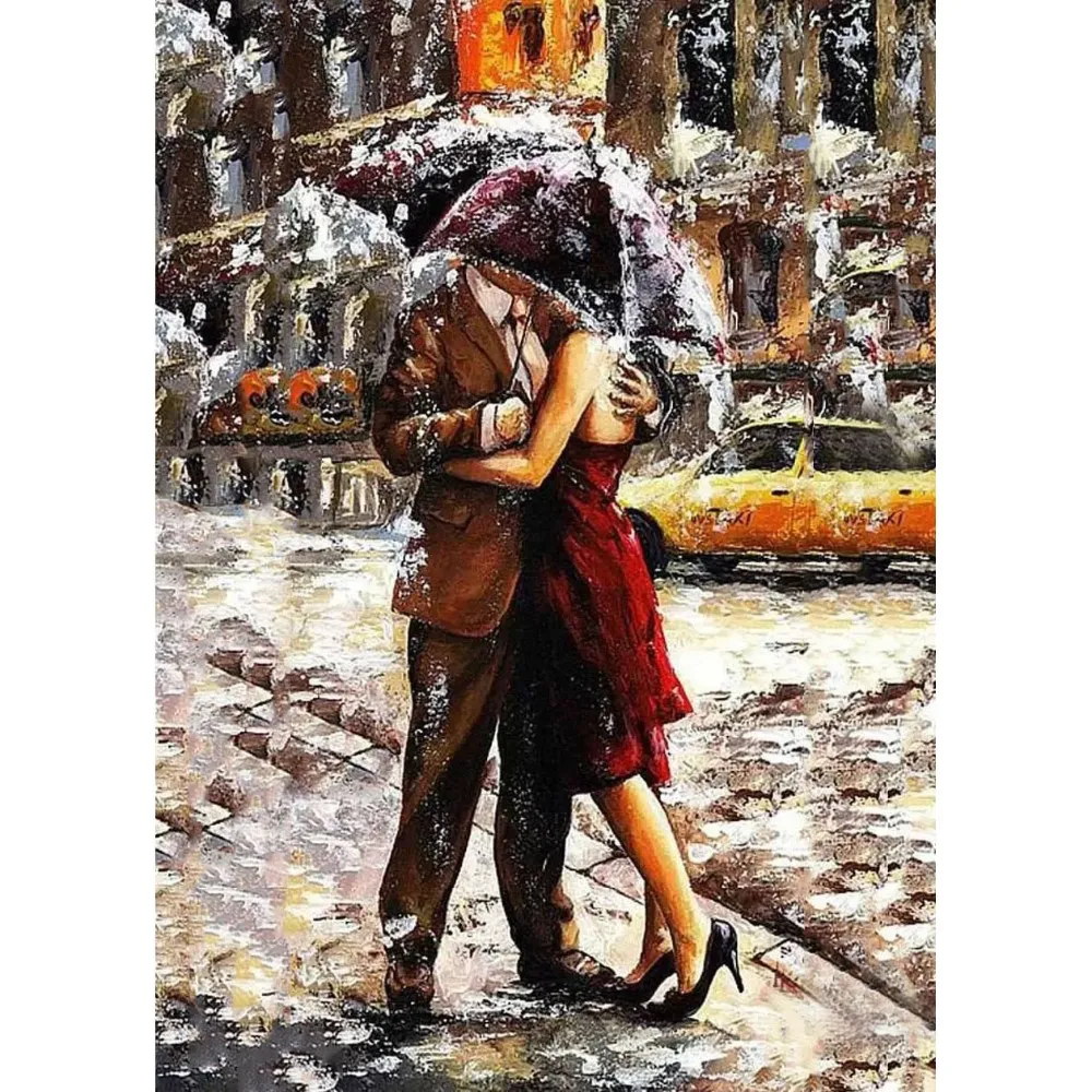 

Diy Oil Painting By Numbers Coloring By Numbers On Canvas Lover Umbrella Hand Painting Nordic Decoration Art Poster Gift