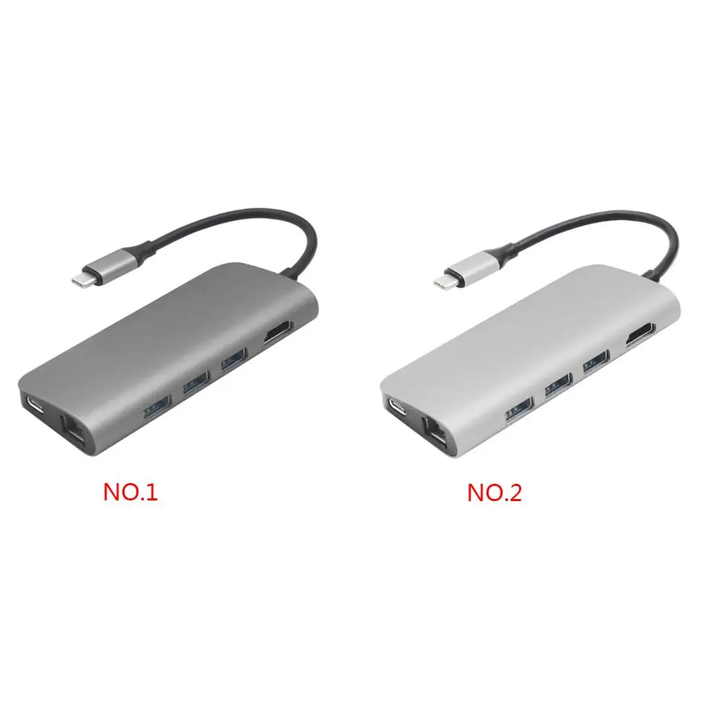 Адаптер type-c USB HD RJ45 порт конвертер карта памяти расширение высокоскоростной передачи USB3.0 концентратор 8 в 1
