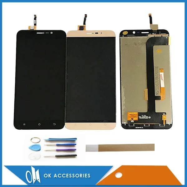 Tanie Czarny biały złoty kolor 5.5 Cal do wyświetlacza LCD cubot dinozaur z montaż digitizera ekranu dotykowego z taśmą narzędziową