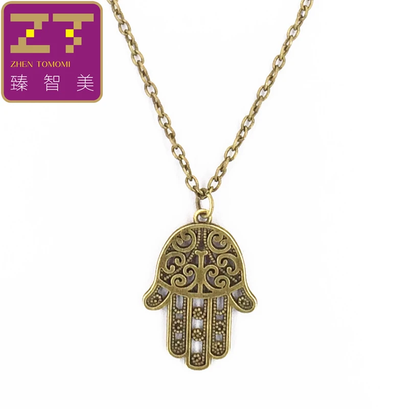 

Hot New Fashion Retro Hollow Statement Necklace Pendants Hand Pendant Necklace Women And Men 2019 Jewelry Gift Free Shipping