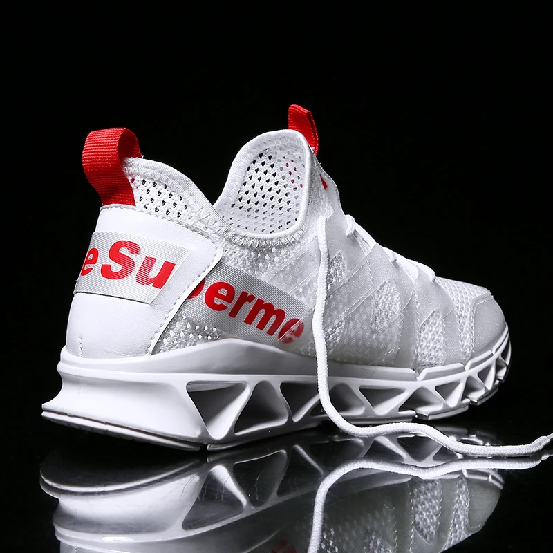 

Zanvllchy New Arrival Brand Designer Men Shoes Breathable Mesh Men White Sneakers Lace Up Black Zapatillas Hombre Male Trainers