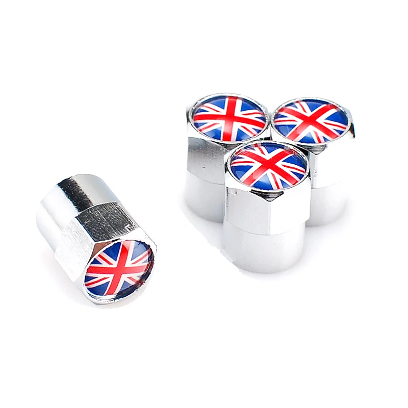 

Metal UK Flag Car Wheel Tire Tyre Air Dust Valve Stem Cap