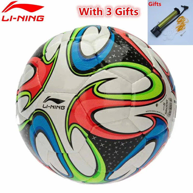 Оригинальные Li-Ning профессиональные футбольные мячи T-PU/ПВХ Размер 5 Спортивный Футбольный Мяч balones de futbol LN тренировочное оборудование L583OLB