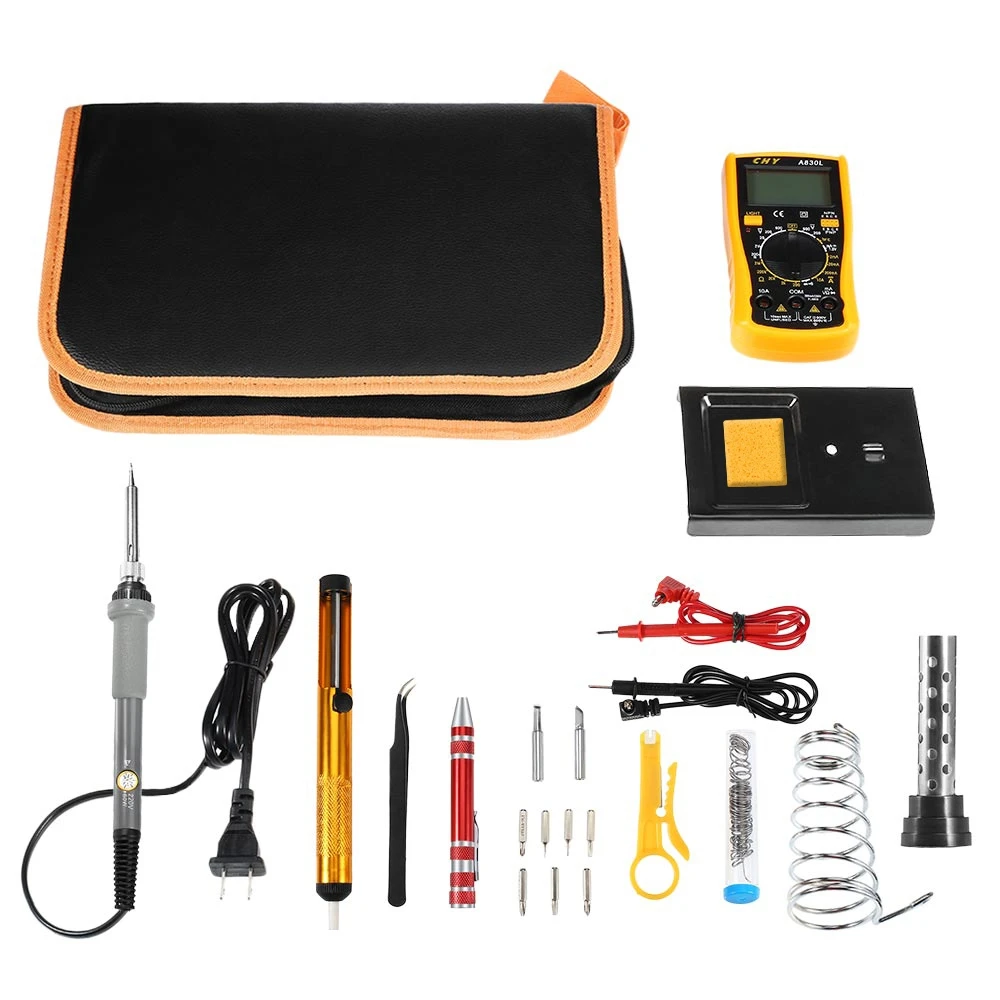 

D60 Electric Soldering Iron Kit with Adjustable Temperature Control Welding Tool Soldering Irons Portable Welding Repair Tools