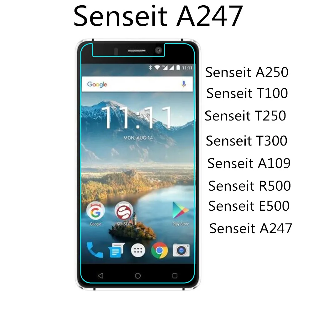 Закаленное стекло для Senseit E500 Защитное экрана T300 R500 T250 T100 A250 A109 A247 9H 2.5D|Защитные
