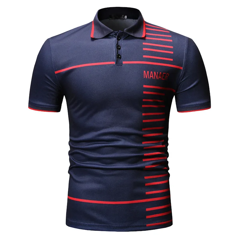 

Mens Striped Polo Shirts with Short Sleeve Polos Para Hombre Cotton Polo Shirt 2019 Casual Polos Katoen Shirts Men Horizontal