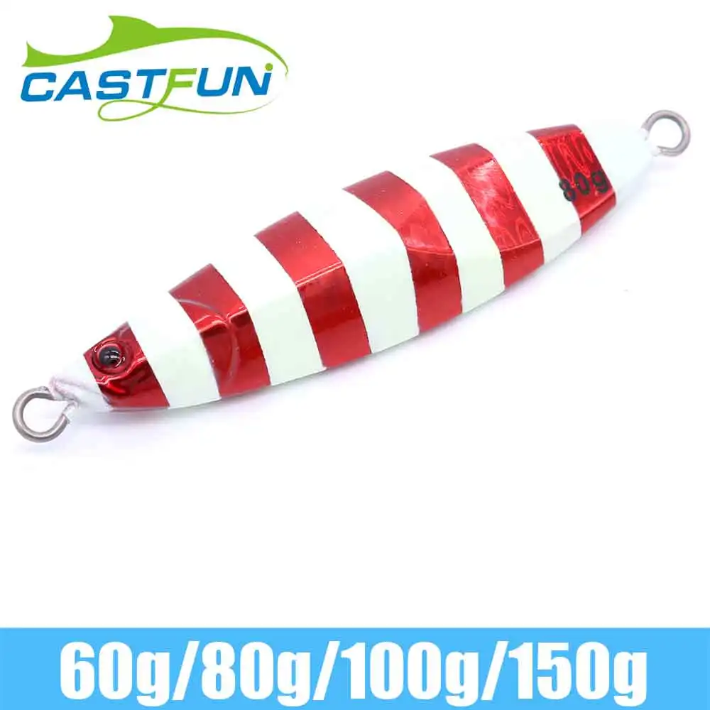 

Castfun Slow Pitch Jerk Slow Jig Spoon Lure Lead Lure Saltwater Fishing Lure Metal Jig 1pc 60g 80g 100g 150g