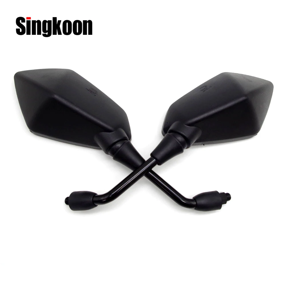 

Universal 10mm Motorcycle Rearview Mirrors Black Scooter Moto Side Mirrors FOR r1200r kawasaki er5 cbr250r honda msx 125 rsv4