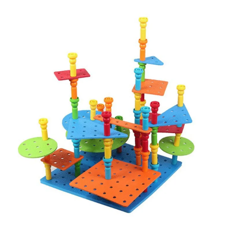 Пластиковый винт в сборе игрушки гайка Eduational тренировка мозга игра несколько Сборка строительный блок подарок для детей ногтей блоки
