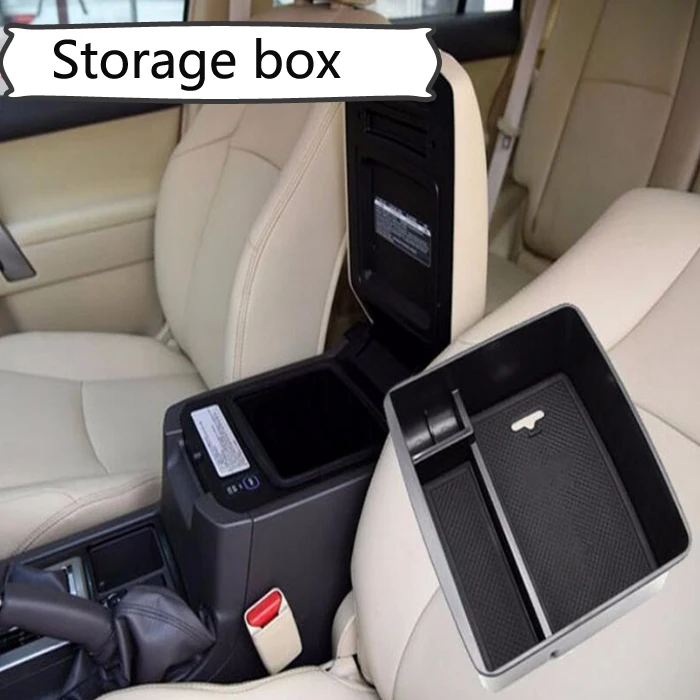 

Central armrest container holder tray storage box for Toyota Land Cruiser Prado 2004-2016 car organizer accessoriescar stylingWh