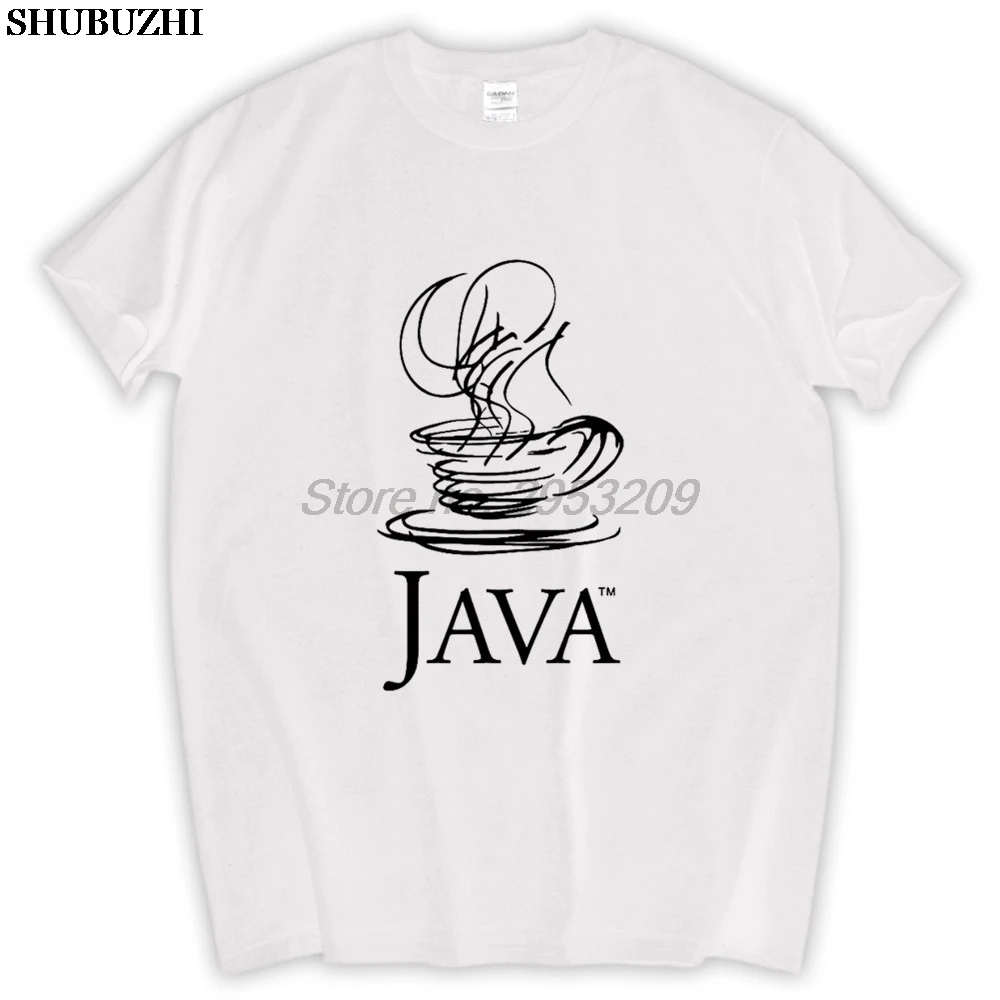 

IT programmers JAVA LOGO T-shirt men short sleeve cotton shubuzhi brand euro size tee-shirt sbz5224