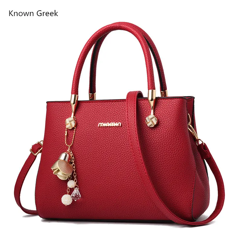 

Bag For Women Leather 2018 Vintage Handbag Shoulder Top-Handle Bag Casual Women Messenger Bags Fashion Tote Bag Boston