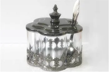 

1PC Retro Acrylic Salt Pepper Bottle Cruet Condiment Sugar Spice Jar Kitchen Tool Storage Bottle Jar Sugar Pot KV 069