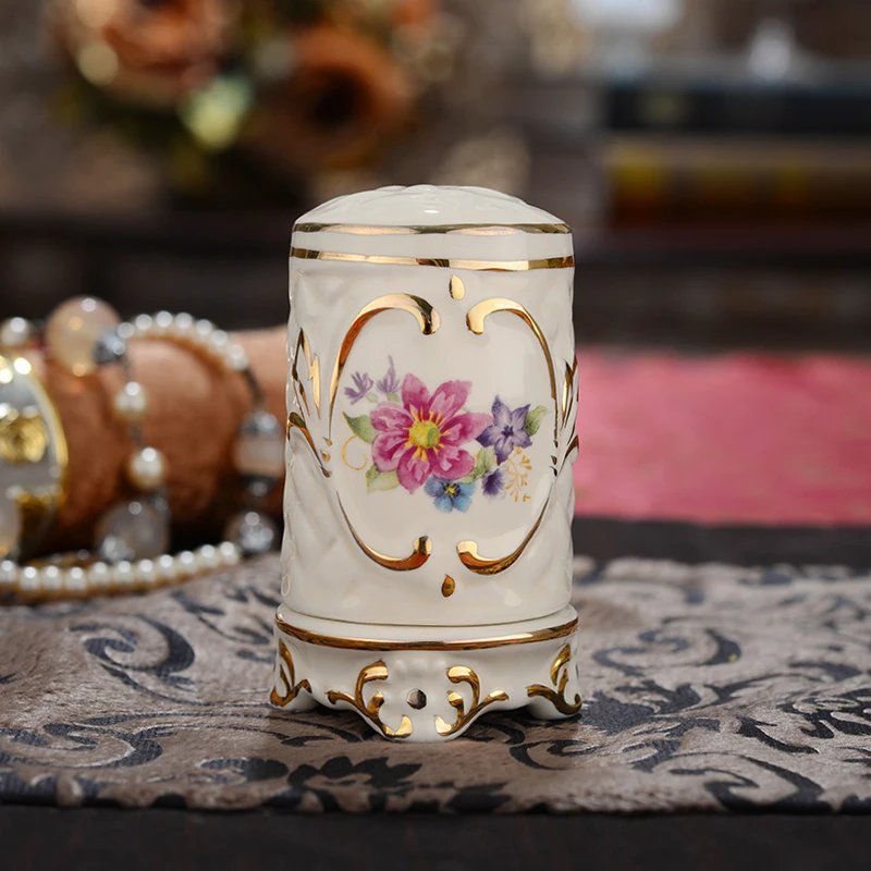 

European Luxurious Porcelain toothpick holder Toothpick Tank Toothpick Bucket ToothPick Holder Storage Home Dining Table Decor