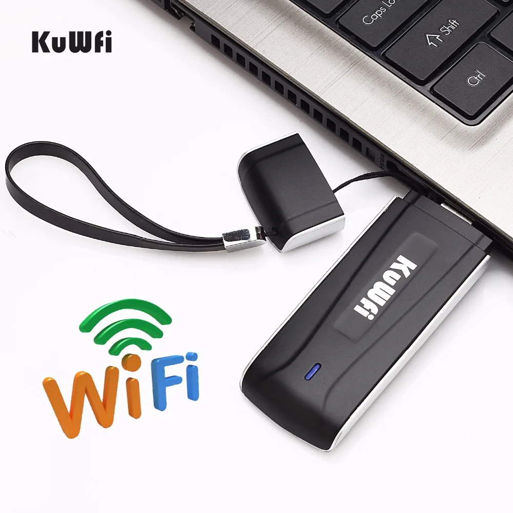 KuWfi 4G модем USB Wifi ключ 4G LTE Wifi роутер мини USB LTE беспроводной маршрутизатор Карманный мобильный Wifi точка доступа с слотом для sim-карты