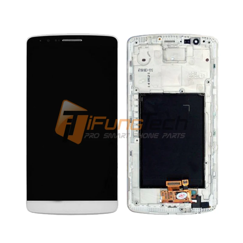 100% Original Black/White/Gold Tested LCD Display with Touch Screen Digitizer +Frame Assembly For LG G3 D850 D855 5pcs lot 100% original new display screen lcd assembly with frame for lg nexus 5 d820 d821 lcd black