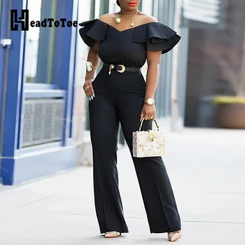 

Mesh Insert Ruffles Design Jumpsuit Women Short Sleeve Summer Casual Overalls Jumpsuits Streetwear