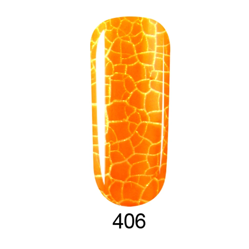 KADITION ноготь с эффектом трещин 8 мл Лак для ногтей 12 Красочные Crackle дизайн ногтей гель лак Полупостоянный растрескивающийся УФ светодиодный Гель-лак Vernis - Цвет: 406