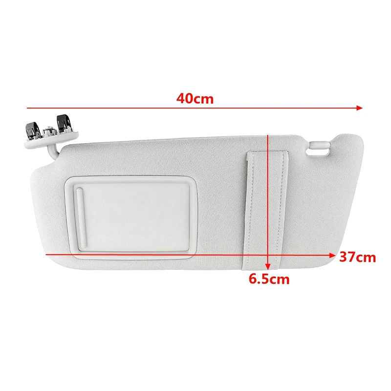 

2019 1 Pcs Left Driver Side Sun Visor Durable for 2007-2011 Toyota Camry Without Sunproof CSL88