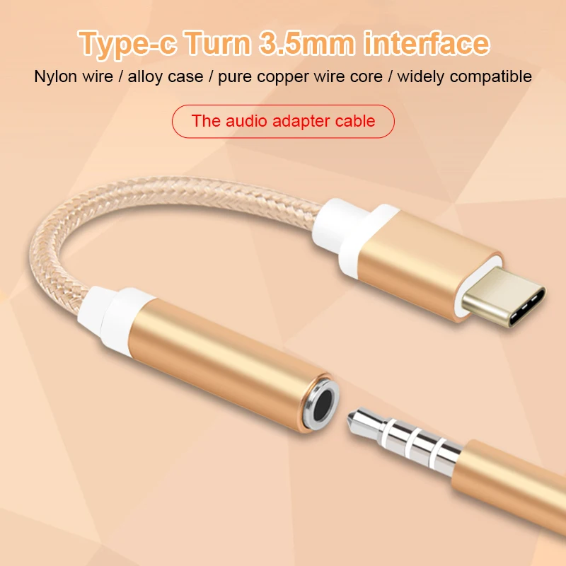 Type-C до 3,5 мм кабель для наушников адаптер usb 3,1 type C USB-C штекер 3,5 AUX аудио разъем для samsung huawei Xiaomi Mi 8 A2