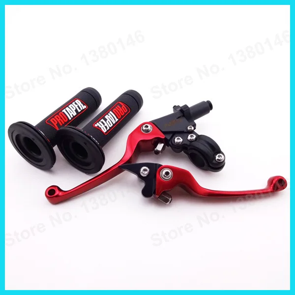 Мягкие резиновые рукоятки для рук Pit Dirt Bike+ красный ASV складные сцепные рычаги MX мотокросса TTR