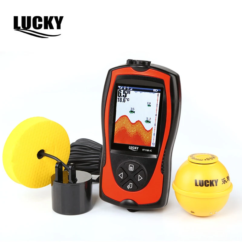 

Lucky FF1108-1CLA Cable Wireless Fish Finder Flashlight Sonar Sensor Alarm Fish Locator Detector 100m Auto Fishing Accessaries