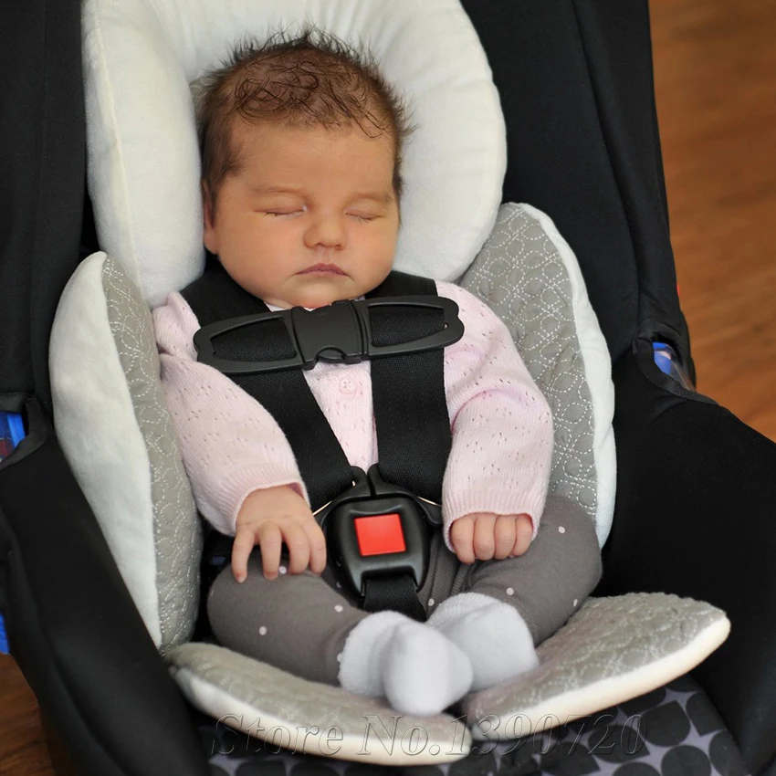 Coj/ín Suave Ajustable Port/átil Almohadilla Soporte Amortiguador del Cuerpo y Cabeza para Coche Viaje Cochecitos,B Protecci/ón de Cabeza para Beb/é