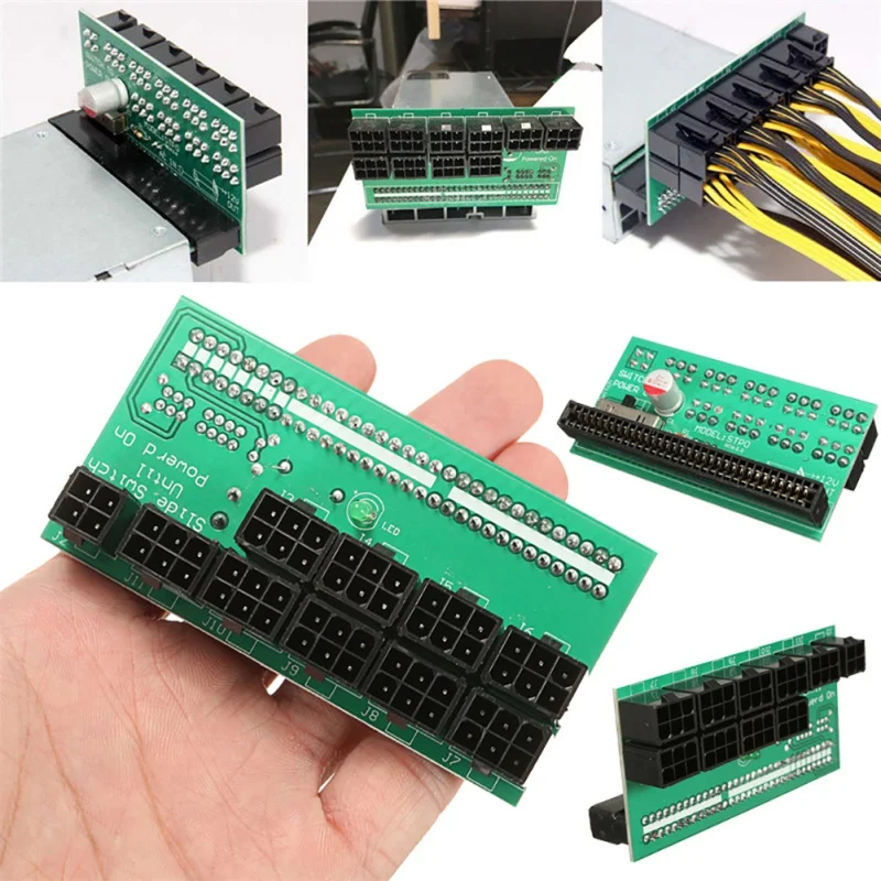 DPS 1200FB / QB 6 Pin A Блок питания Breakout плата адаптер для добычи эфириума|Компьютерные