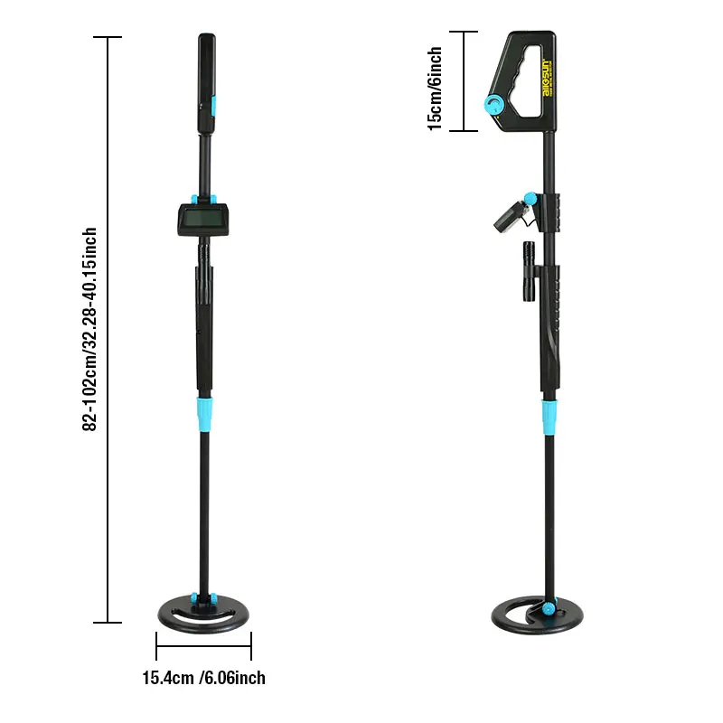 Goedkoop Alle Zon TS20B Ondergrondse Metaaldetector Waterdicht Draagbare Verstelbare Lengte Alle Metaaldetector Voor Goud Hunter Zoeken