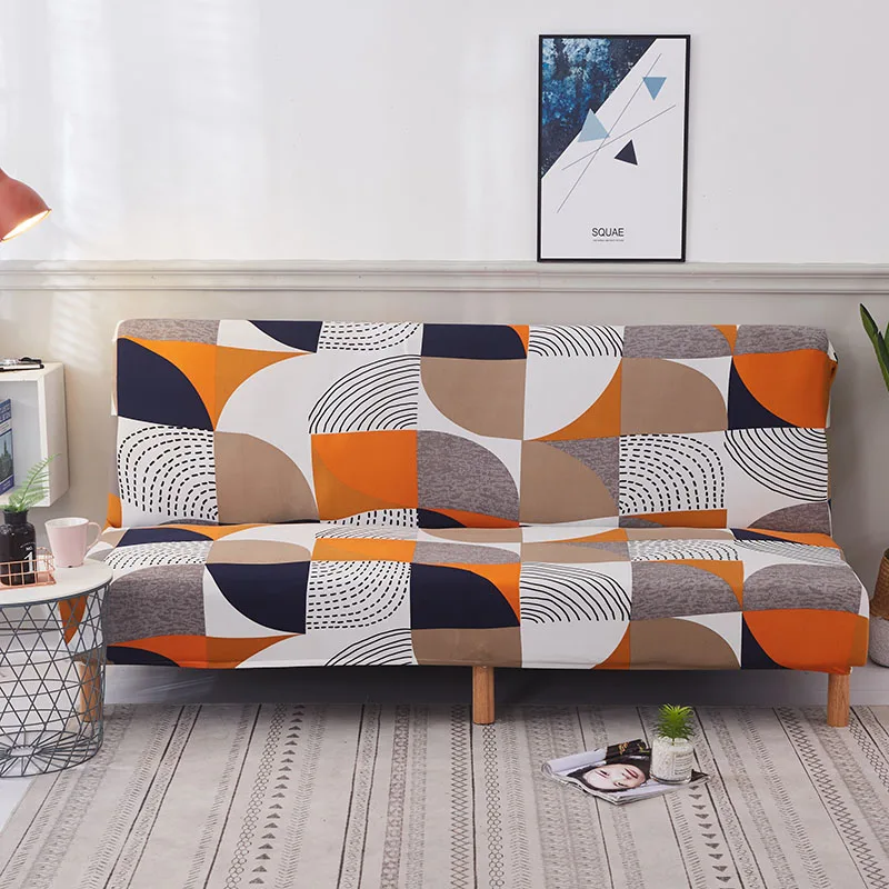 decorUhome no armrest sofa cover modern Geometric couch