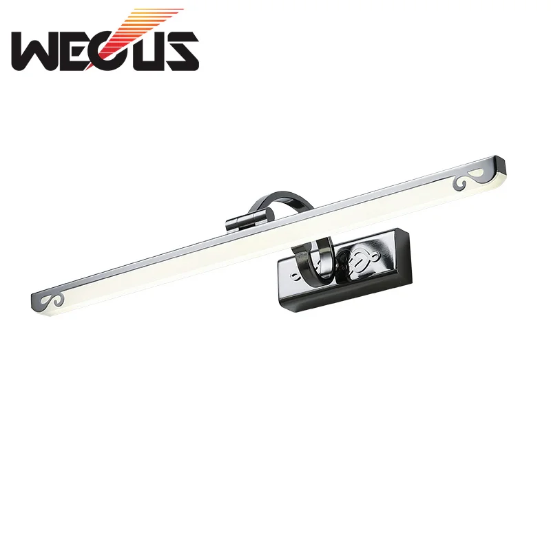 اللؤلؤ الأسود الحمام الشمعدان أوروبا الغرور مرآة ضوء اعبا اساسيا الحمام المرحاض جدار تركيب مصابيح 85-265 فولت 8 واط 43 سنتيمتر