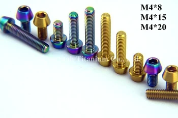 

Titanium TC4 Hex Bolts M4 8 / M4 15 / M4 20 for Bicycle Front and Rear Derailleur / Limit / Tension