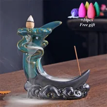 Керамическая креативная Лунная курильница для благовоний горелка водопад ладан держатель Домашний Настольный Декор кадильница для ароматерапии