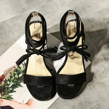 

In the summer of 2018 the new open-toed sandals with joker in thick with 43 lace-up shoes size code 33-18131