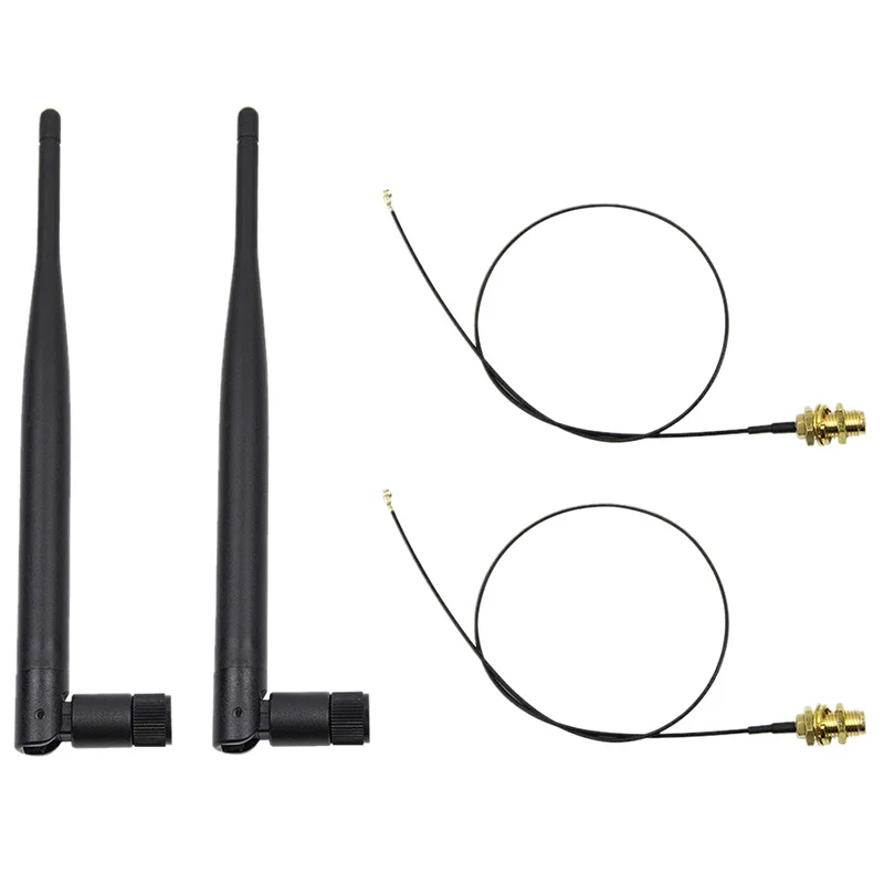 2x 6dBi M.2 IPEX MHF4 U. fl кабель для RP SMA антенна Wi Fi комплект Intel AC 9260 9560 8265 8260 7265 7260 NGFF