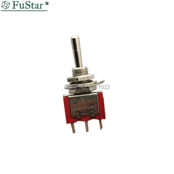 

5Pcs 6MM Red Switch MTS-123 3 Pin SPDT ON/OFF/ON 3 Position Momentary Toggle Switch Car Dash New Hot