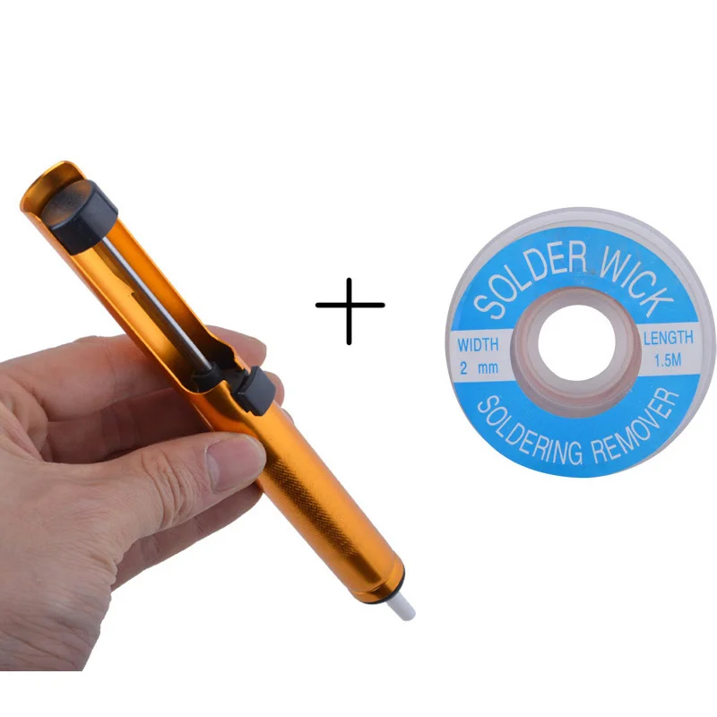 1PC Soldering Wick Soldering Remover 5 feet/1.5MX2mm+1PC Metal